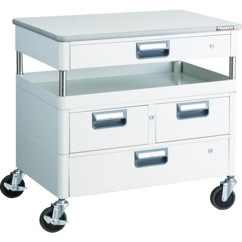 Ngăn kéo TRUSCO Phoenix wagon kháng khuẩn âm tiết kiệm 750x500xH740 mặt trên W màu