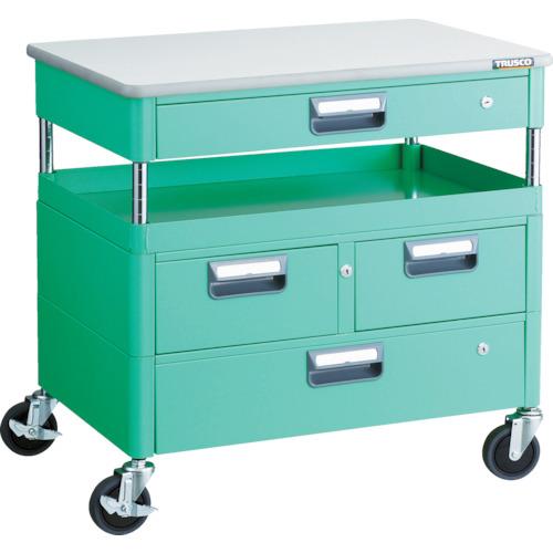 Ngăn kéo TRUSCO Phoenix wagon kháng khuẩn âm tiết kiệm 750x500xH740 có tấm mặt trên YG color