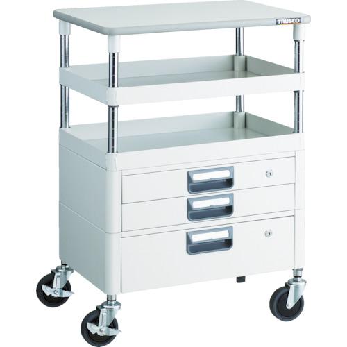 Ngăn kéo TRUSCO Phoenix wagon âm kháng khuẩn tiết kiệm 600x400xH880 mặt trên W màu