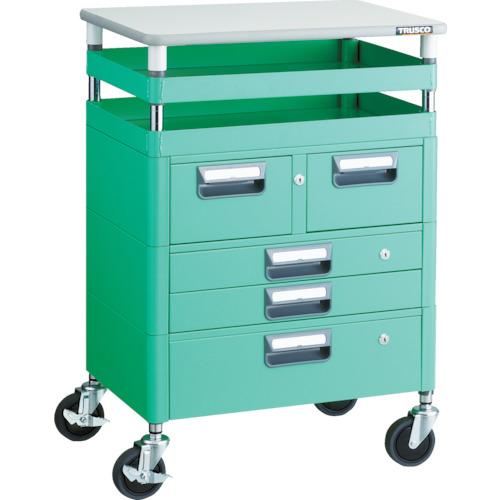 Ngăn kéo TRUSCO Phoenix wagon kháng khuẩn âm tiết kiệm 600x400xH880 có tấm mặt trên YG color