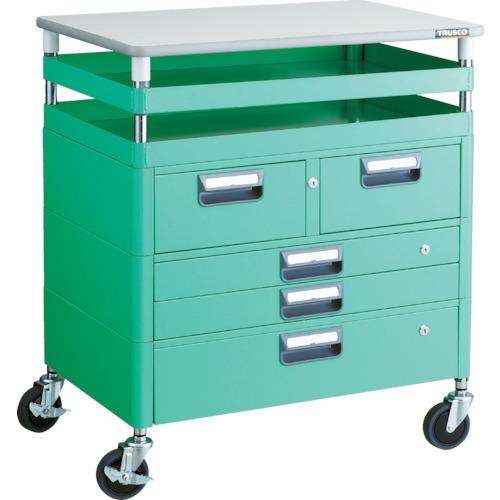 Ngăn kéo TRUSCO Phoenix wagon kháng khuẩn âm tiết kiệm 750x500xH880 có tấm mặt trên YG color