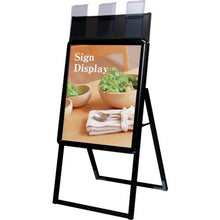 โหลดรูปภาพลงในโปรแกรมดูแกลเลอรี TOKISEI ขาตั้งโปสเตอร์พร้อมกล่องใส่ป้ายสำหรับใช้ภายในอาคาร A2 หน้าเดียว สีดำ
