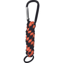 Load image into gallery viewer, YUTAKAMAKE Paramate Keychain 4mm x 1.9m Orange/Black with Hook and Ring
