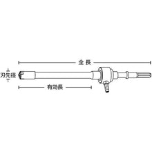 画像をギャラリービューアに読み込む, ユニカ　吸塵ドリルＱビット（クロス）　六角軸　２２．５×４００ｍｍ
