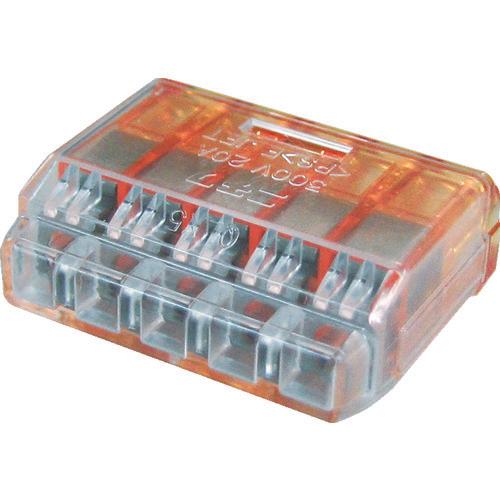 นิจิฟุ คอนเนคเตอร์สายไฟ ชนิดปลั๊กอิน ล็อคด่วน จำนวนเสา 5 สีส้มใส 50 ชิ้น