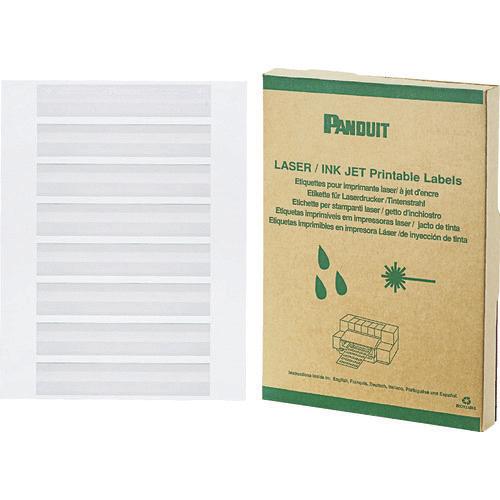 ป้ายหมุนสำหรับเครื่องพิมพ์เลเซอร์ PANDUIT สีขาว ส่วนพิมพ์ 25.4mmX6.4mm จำนวนป้าย 2500 แผ่น R100X075X1J