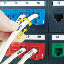 โหลดรูปภาพลงในโปรแกรมดูแกลเลอรี ป้ายหมุนสำหรับเครื่องพิมพ์เลเซอร์ PANDUIT สีขาว ส่วนพิมพ์ 25.4mmX9.7mm จำนวนป้าย 2500 แผ่น R100X125X1J
