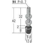 Tải hình ảnh vào trình xem thư viện, Bu lông inox cao su KAKUTA M4X32
