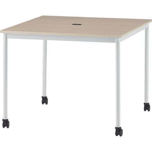 TOKIO โต๊ะทำงานทรงเหลี่ยมมีล้อ สีธรรมชาติ