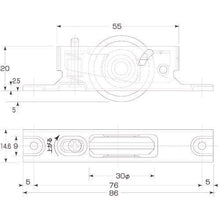画像をギャラリービューアに読み込む, ＭＫ　ＳＴ枠　上下アジャスト戸車　３０ｍｍ　Ａ型　ＢＲ入
