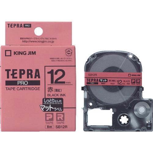 KING JIM Tepra PRO ตลับเทปกว้าง 12มม. สีแดงอ่อน