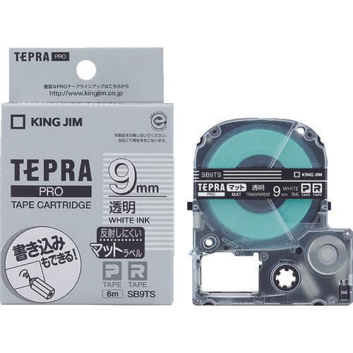 KING JIM P Tape Matte Label ตัวอักษรสีขาวใส