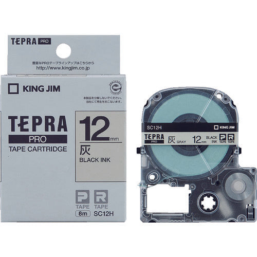 KING JIM Tepra PRO ตลับเทปกว้าง 12มม. สีเทา