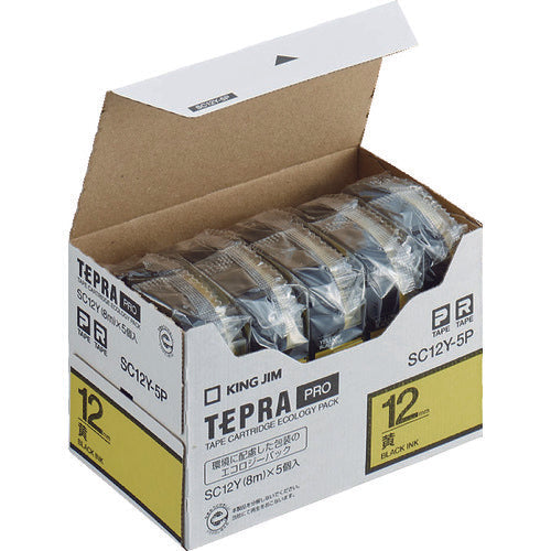 KING JIM Tepla PRO ตลับเทป สีเทป: เหลือง สีข้อความ: ดำ