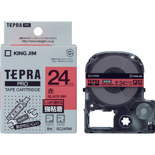 KING JIM Tepra PRO เทปกาวเหนียว ฉลากแดง/ดำ