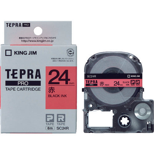 ตลับเทป KING JIM Tepra PRO ชนิดสี (ตัวอักษรสีแดงและสีดำ)