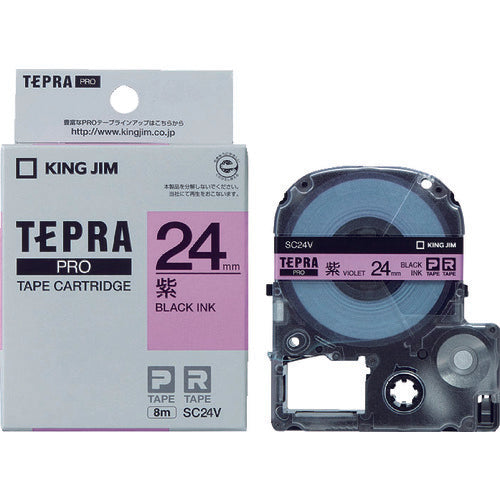 KING JIM Tepra PRO ตลับเทปกว้าง 24มม. สีม่วง