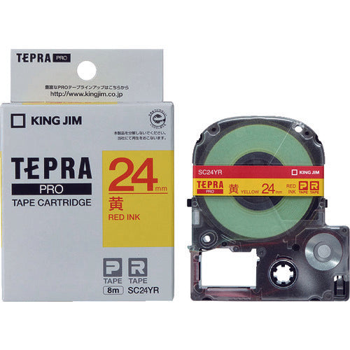 KING JIM Tepra PRO ตลับเทปกว้าง 24มม. สีเหลือง