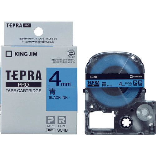 ตลับเทป KING JIM Tepra PRO ชนิดสี (สีน้ำเงิน ตัวอักษรสีดำ)