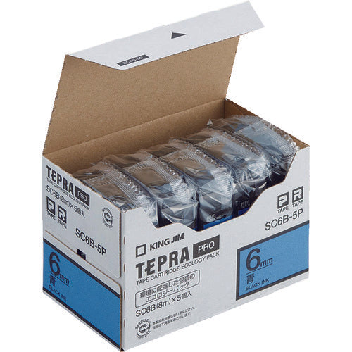 KING JIM PRO Tape Eco Pack Color Label (สีน้ำเงิน) (5 ชิ้น)