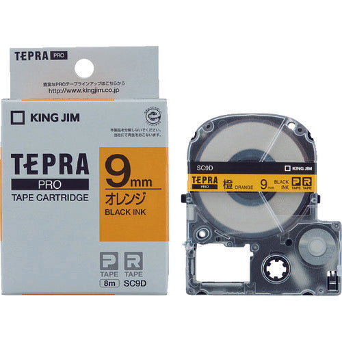 ตลับเทป KING JIM Tepra PRO ชนิดสี (สีส้ม ตัวอักษรสีดำ)