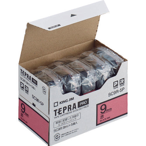 KING JIM PRO Tape Eco Pack Color Label (สีแดง) (5 ชิ้น)