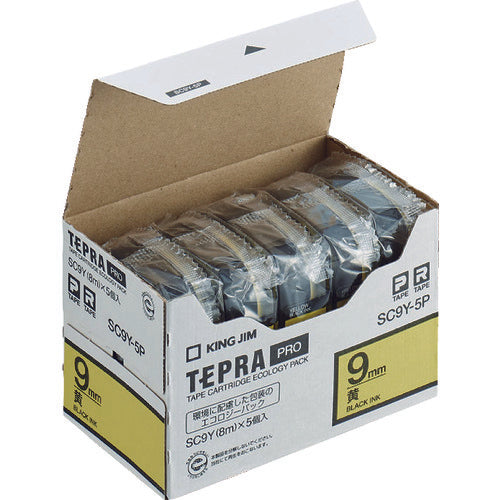 KING JIM Tepla PRO ตลับเทป สีเทป: เหลือง สีข้อความ: ดำ