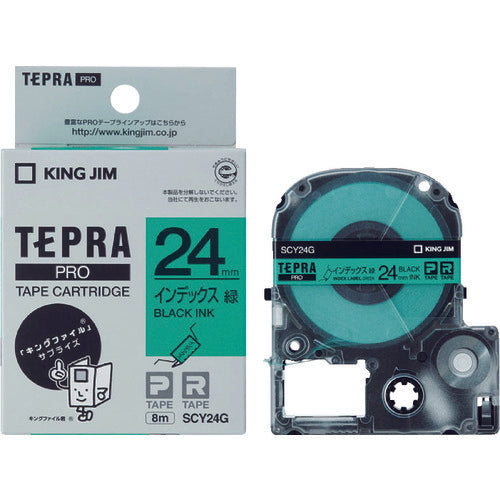 KING JIM Tepra PRO ตลับเทปกว้าง 24มม. สีเขียว