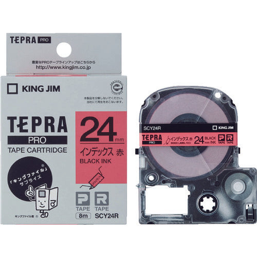 KING JIM Tepra PRO ตลับเทปกว้าง 24มม. สีแดง