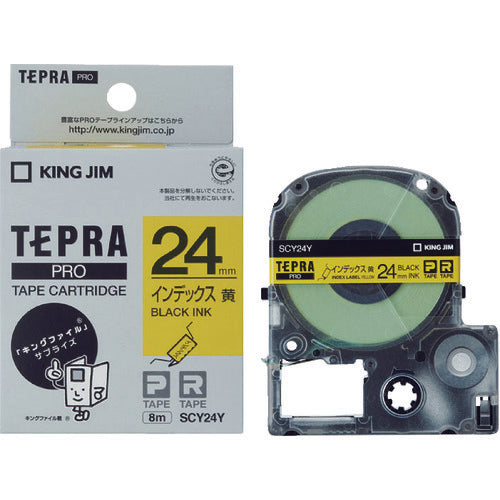 KING JIM Tepra PRO ตลับเทปกว้าง 24มม. สีเหลือง