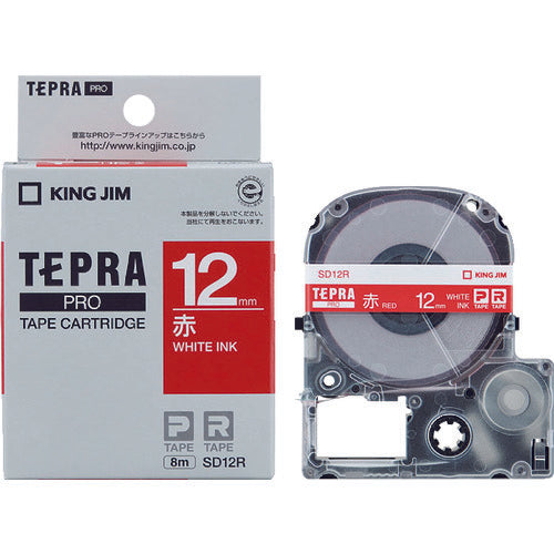 KING JIM Tepra PRO ตลับเทปกว้าง 12 มม. สีแดง