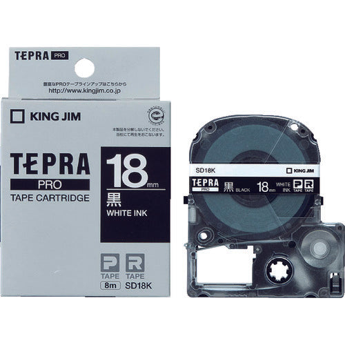 KING JIM Tepra PRO ตลับเทปกว้าง 18มม. ดำ