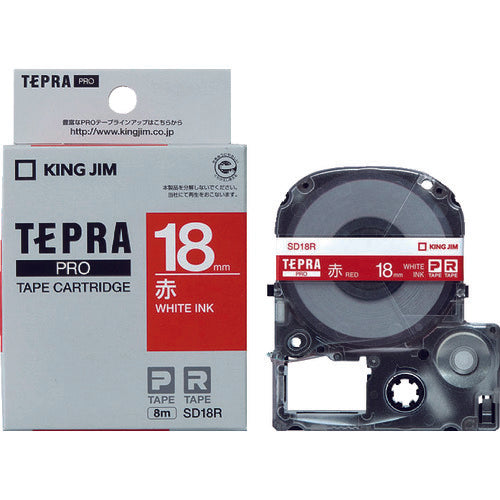 KING JIM Tepra PRO ตลับเทปกว้าง 18มม. สีแดง