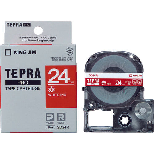 KING JIM Tepra PRO ตลับเทปกว้าง 24มม. สีแดง