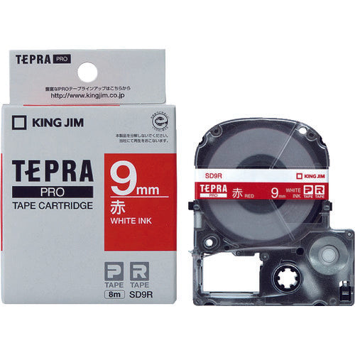 KING JIM Tepra PRO ตลับเทปกว้าง 9 มม. สีแดง
