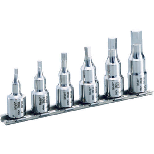 ชุดลูกบ๊อกซ์หกเหลี่ยม TONE SUS (มีตัวจับ) 6 ชิ้น