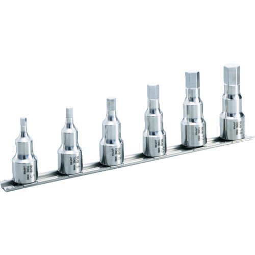 ชุดลูกบ๊อกซ์หกเหลี่ยม TONE SUS (มีตัวจับ) 10 ชิ้น