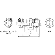 Load image into gallery viewer, SK KAWANISHI lead pipe 2 types x dissimilar joint for polyethylene pipe Dissimilar socket for SKX lead pipe P13 x L13
