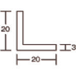 画像をギャラリービューアに読み込む, 光　アングル型スポンジ　２０ｍｍＸ０．４５ｍｍ　３ｔ　黒
