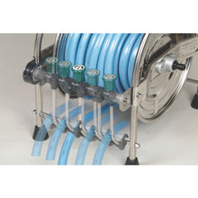 Load image into gallery viewer, HATAYA stainless steel (SUS304) hole reel 40m pressure resistant hose with lever nozzle
