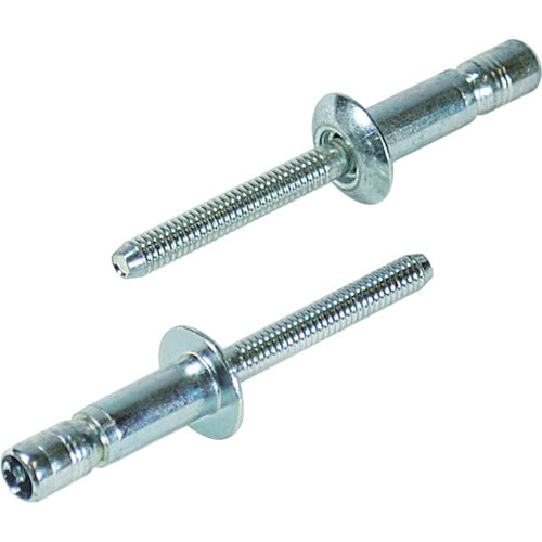 สลักเกลียว S-bolt รีเวทตาบอดกำลังสูงสำหรับกุ้ง (หัวกลม) Φ6.4/แผ่นหนา 9.5 มม. (รวม 100 ชิ้น)