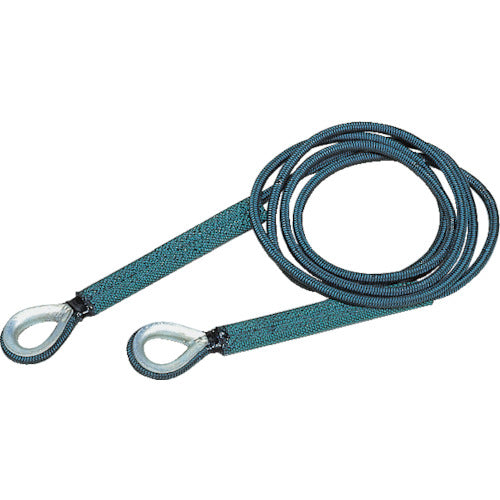 TRUSCO safety power rope with thimbles on both ends 6mm x 4m