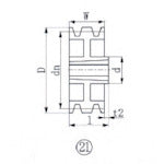 Load image into gallery viewer, EVN bushing pulley SPA 300mm number of grooves 3
