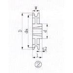 画像をギャラリービューアに読み込む, ＥＶＮ　ブッシングプーリー　ＳＰＡ　３１５ｍｍ　溝数１
