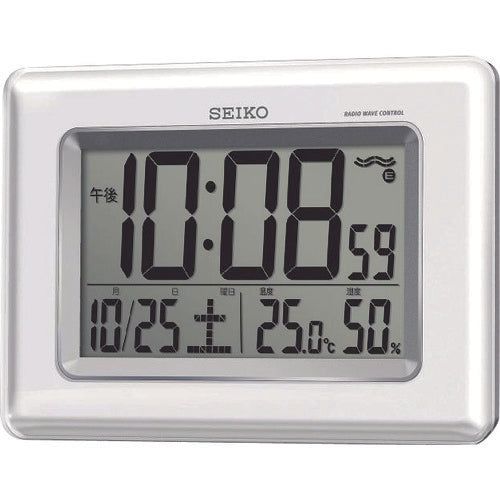Hanging radio clock with SEIKO thermo-hygrometer