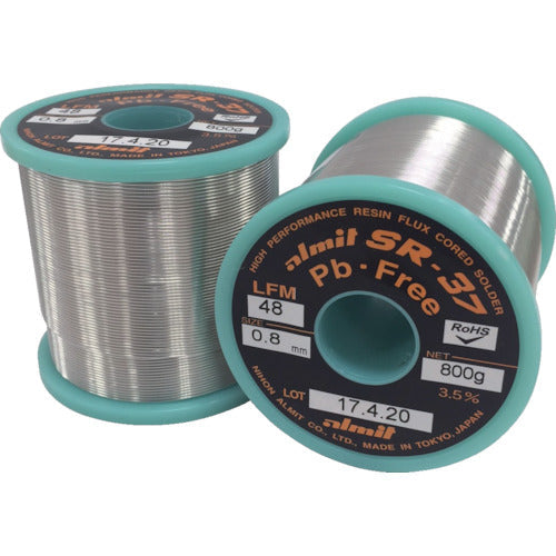 ALMIT lead-free flux cored solder SR-37 LFM48 0.8mm