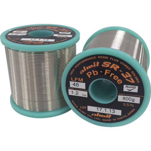 ALMIT lead-free flux cored solder SR-37 LFM48 1.2mm