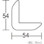 画像をギャラリービューアに読み込む, 光　アングル型スポンジ　５４ｍｍＸ０．４５ｍｍ　１４ｔ　緑
