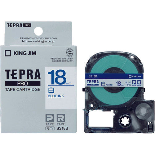 KING JIM Tepra PRO ตลับเทปกว้าง 18มม. สีขาว
