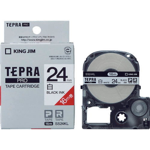 ตลับเทป KING JIM Tepra PRO สีขาวอักษรดำ ม้วนยาว 16 ม